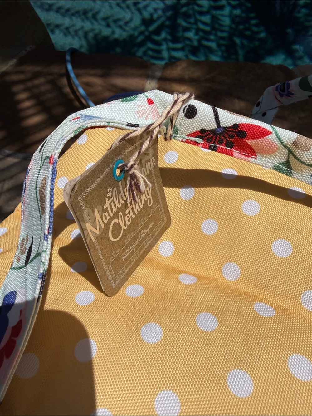 Matilda Jane Blue & White Striped Floral insulated bag - Picture 6 of 7